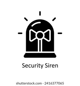 Security Siren vector Solid icon style illustration. EPS 10 File