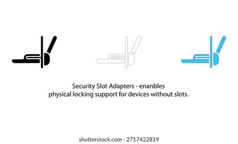 Security slot adapters enable physical locking support for devices without slots