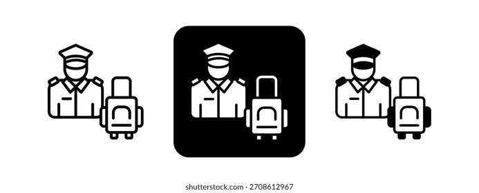 Conjunto de Ilustración vectorial de dibujo de línea negra y color sólido