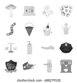 Security, sport, trade and other web icon in monochrome style.Service, electrical appliance, ritual icons in set collection.