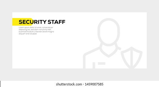 SECURITY STAFF AND ILLUSTRATION ICON CONCEPT