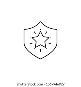 security star - minimal line web icon. simple vector illustration. concept for infographic, website or app.