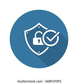 Security Status  Icon. Flat Design. Business Concept Isolated Illustration.