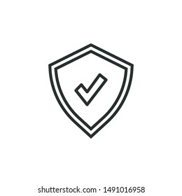 security status - minimal line web icon. simple vector illustration. concept for infographic, website or app.