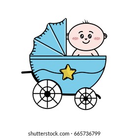 security stroller with baby child inside
