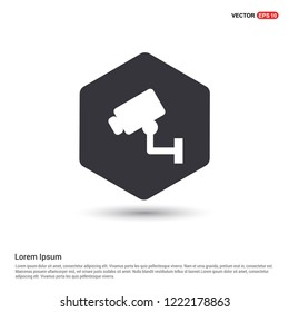 Security or surveillance camera icon Hexa White Background icon template - Free vector icon
