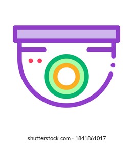 Security Surveillance Camera Icon Vector. Outline Security Surveillance Camera Sign. Isolated Contour Symbol Illustration
