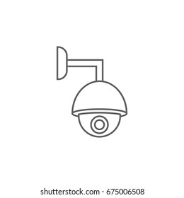 Security surveillance camera  line icon. Line icons with flat design elements on white background. Symbol for your web site design, logo, app, UI. Vector illustration, EPS