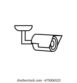 Security surveillance camera  line icon. Line icons with flat design elements on white background. Symbol for your web site design, logo, app, UI. Vector illustration, EPS
