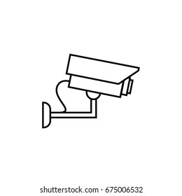 Security surveillance camera  line icon. Line icons with flat design elements on white background. Symbol for your web site design, logo, app, UI. Vector illustration, EPS