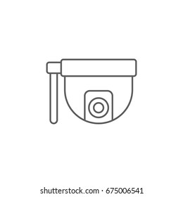 Security surveillance camera  line icon. Line icons with flat design elements on white background. Symbol for your web site design, logo, app, UI. Vector illustration, EPS