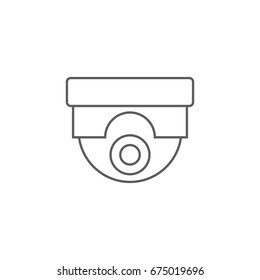 Security surveillance camera line icon. Line icons with flat design elements on white background. Symbol for your web site design, logo, app, UI. Vector illustration, EPS