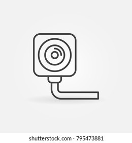 Security surveillance camera outline icon. Vector CCTV concept linear sign