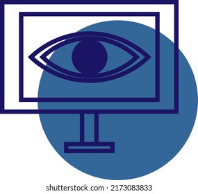 Security surveillance, illustration, vector on a white background.