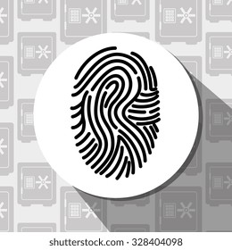 Security and surveillance system over gray background, vector graphic.