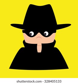 Security and surveillance system over yellow background, vector graphic.