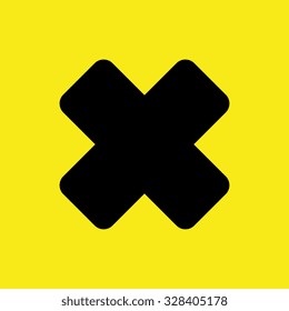 Security and surveillance system over yellow background, vector graphic.