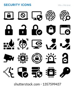 Security Surveillance Vector Icon Set