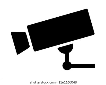 Security surveillance video camera or closed circuit television / CCTV flat vector icon for apps and websites