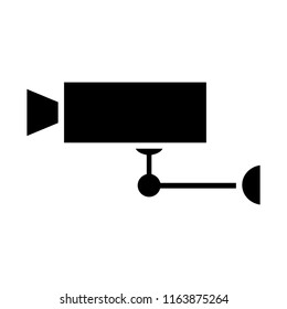 Security surveillance video camera or closed circuit television or CCTV flat vector icon for apps and websites
