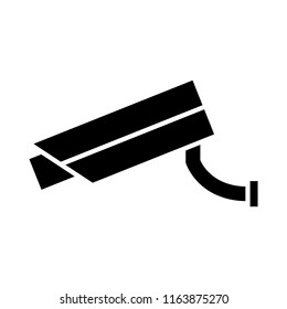 Security surveillance video camera or closed circuit television or CCTV flat vector icon for apps and websites