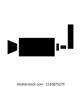 Security surveillance video camera or closed circuit television or CCTV flat vector icon for apps and websites