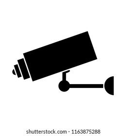 Security surveillance video camera or closed circuit television or CCTV flat vector icon for apps and websites