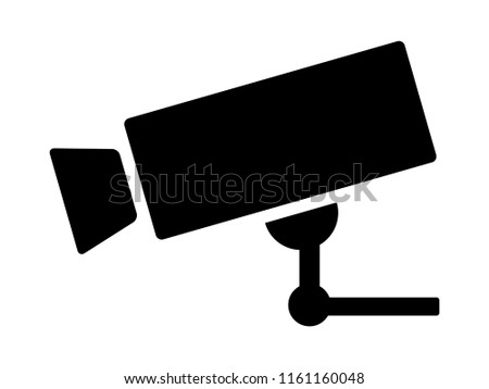 Security surveillance video camera or closed circuit television / CCTV flat vector icon for apps and websites