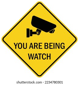 Señales y etiquetas de advertencia de vigilancia de seguridad, propiedad bajo cámara de vigilancia