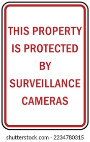 Señales y etiquetas de advertencia de vigilancia de seguridad, propiedad bajo cámara de vigilancia