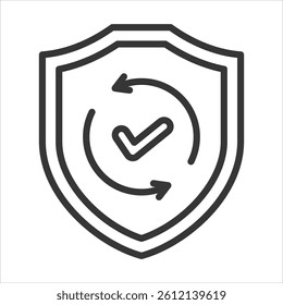 Security Sustainability Icon Vector Illustration Outline
