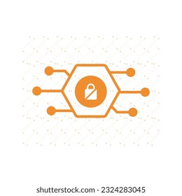 security symbol, flat illustration eps 10