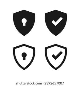 Security symbol icon flat design for web app and graphic design.