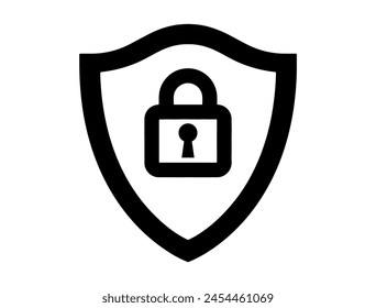 Security symbol silhouette vector art