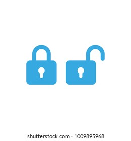 Security symbols, lock vector icon set