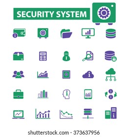 security, system administrator, computer network, connection, database, technology icons, signs vector concept set for infographics, mobile, website, application
