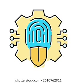 security system biometric color icon vector. security system biometric sign. isolated symbol illustration