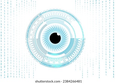 Sistema de seguridad por escáner ocular y fondo abstracto de la tecnología de reconocimiento de bolas oculares.