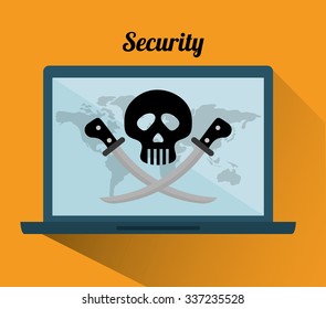 Security System  concept with online icons design, vector illustration 10 eps graphic