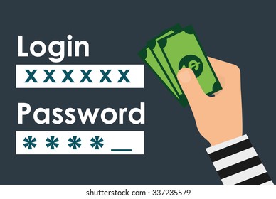 Security System  concept with online icons design, vector illustration 10 eps graphic
