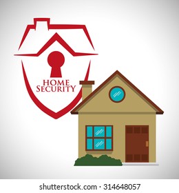 Security System concept with warning icons design, vector illustration 10 eps graphic.
