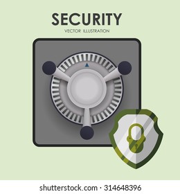 Security System concept with warning icons design, vector illustration 10 eps graphic.