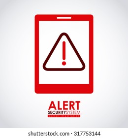 Security system concept with warning icons design, vector illustration eps 10