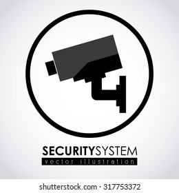 Security system concept with warning icons design, vector illustration eps 10
