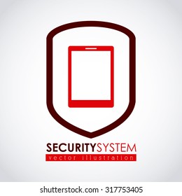 Security system concept with warning icons design, vector illustration eps 10