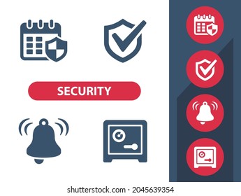 Security, Security System, Data Security Icons. Professional, pixel perfect icons. EPS 10 format.