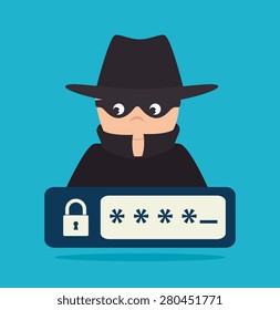 Security system design over blue background, vector illustration.