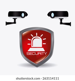 Security system design over white background, vector illustration.