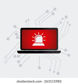 Security system design over white background, vector illustration.