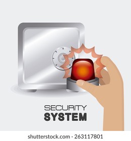 Security system design over white background, vector illustration.